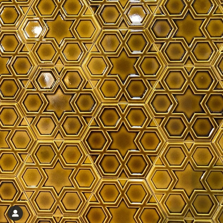 Hexagon Orient Tile, 15 x 17 cm