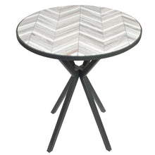 Load image into Gallery viewer, Marble Coffee Table HERRINGBONE Ø 46 x 56 cm (low)
