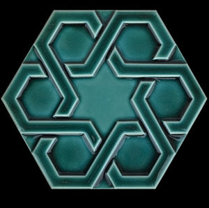 Hexagon Orient Tile, 15 x 17 cm