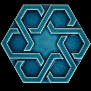 Hexagon Orient Tile, 15 x 17 cm