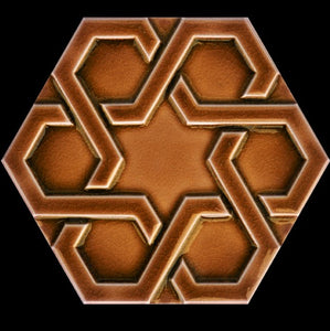 Hexagon Orient Tile, 15 x 17 cm