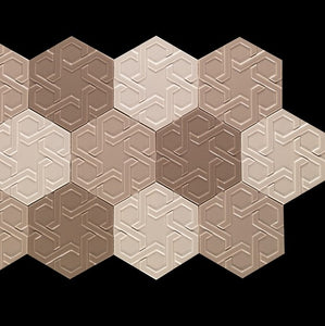 Hexagon Orient Tile, 15 x 17 cm