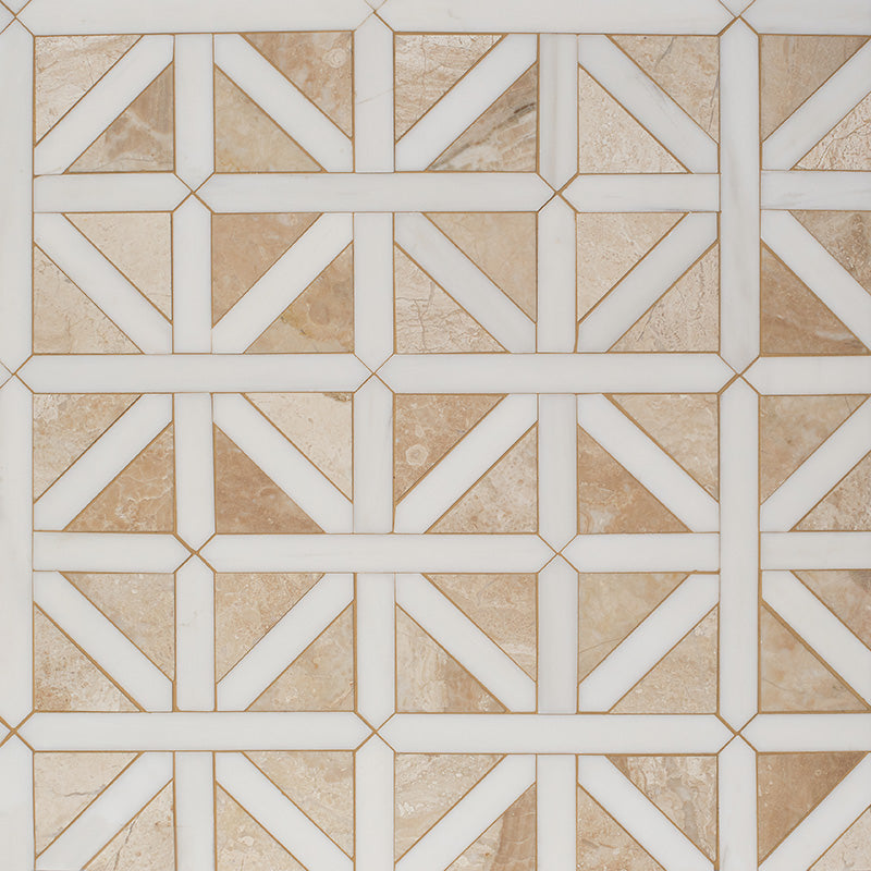 Classic Lattice Waterjet Mosaic, 37.5 x 37.5 x 1 cm