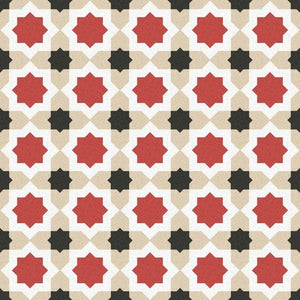 Alhambra Star Cement Tile 20 x 20 x 1.8 cm, several colors available